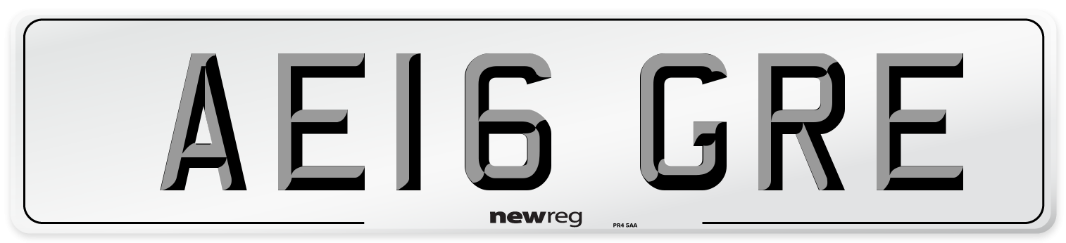 AE16 GRE Number Plate from New Reg